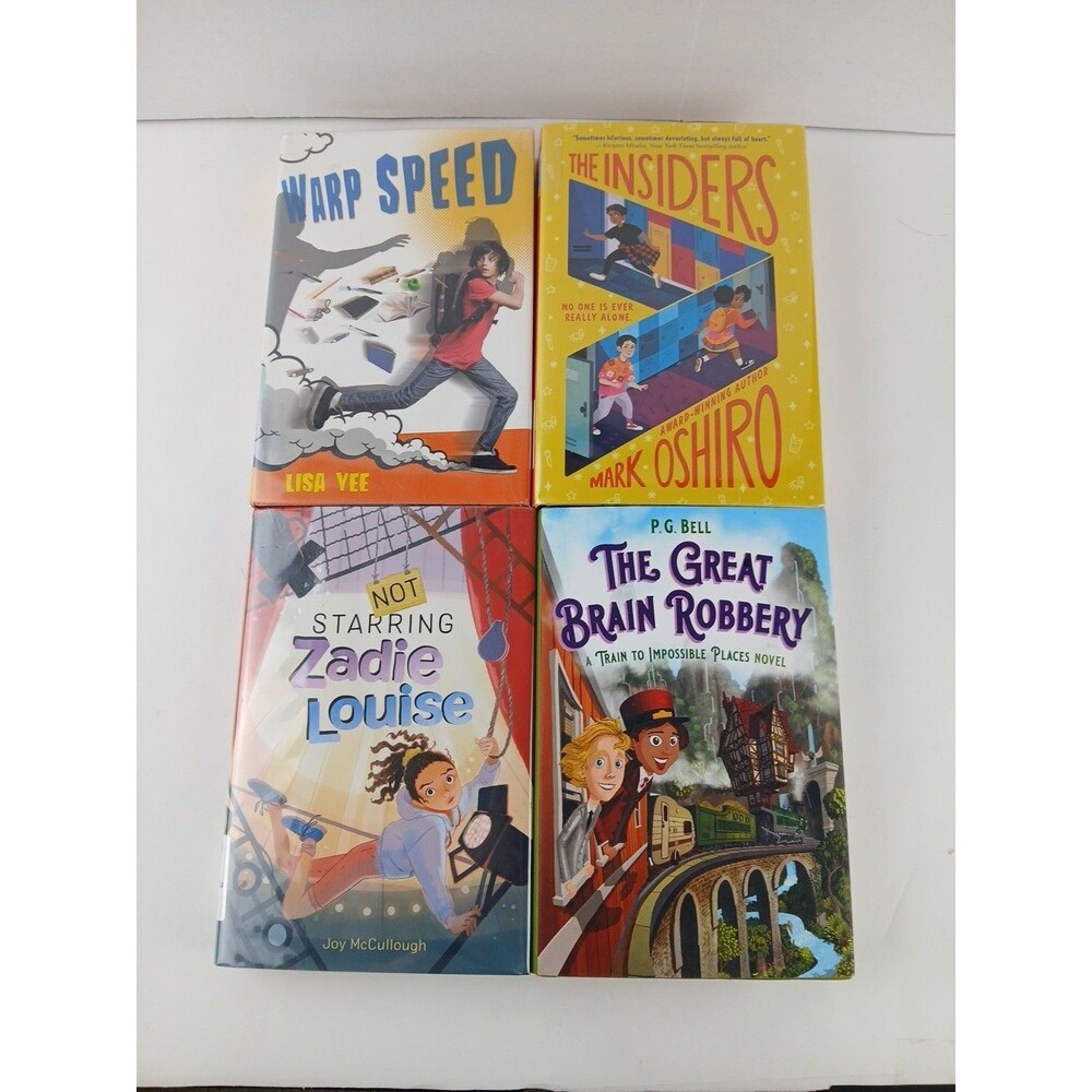 Vintage Hardcover YA Book Lot Warp Speed Great Brain Robbery The Insiders